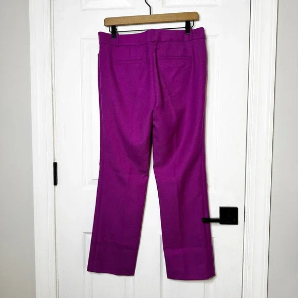 LOFT Magenta Wool Blend Tailored Career Dress Pants Womens Size 8 Petite‎ - Picture 3 of 5